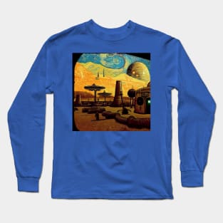 Starry Night in Mos Eisley Tatooine Long Sleeve T-Shirt